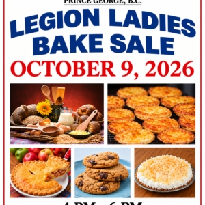 Ladies Bake Sale at the Legion Prince George Bc Canada