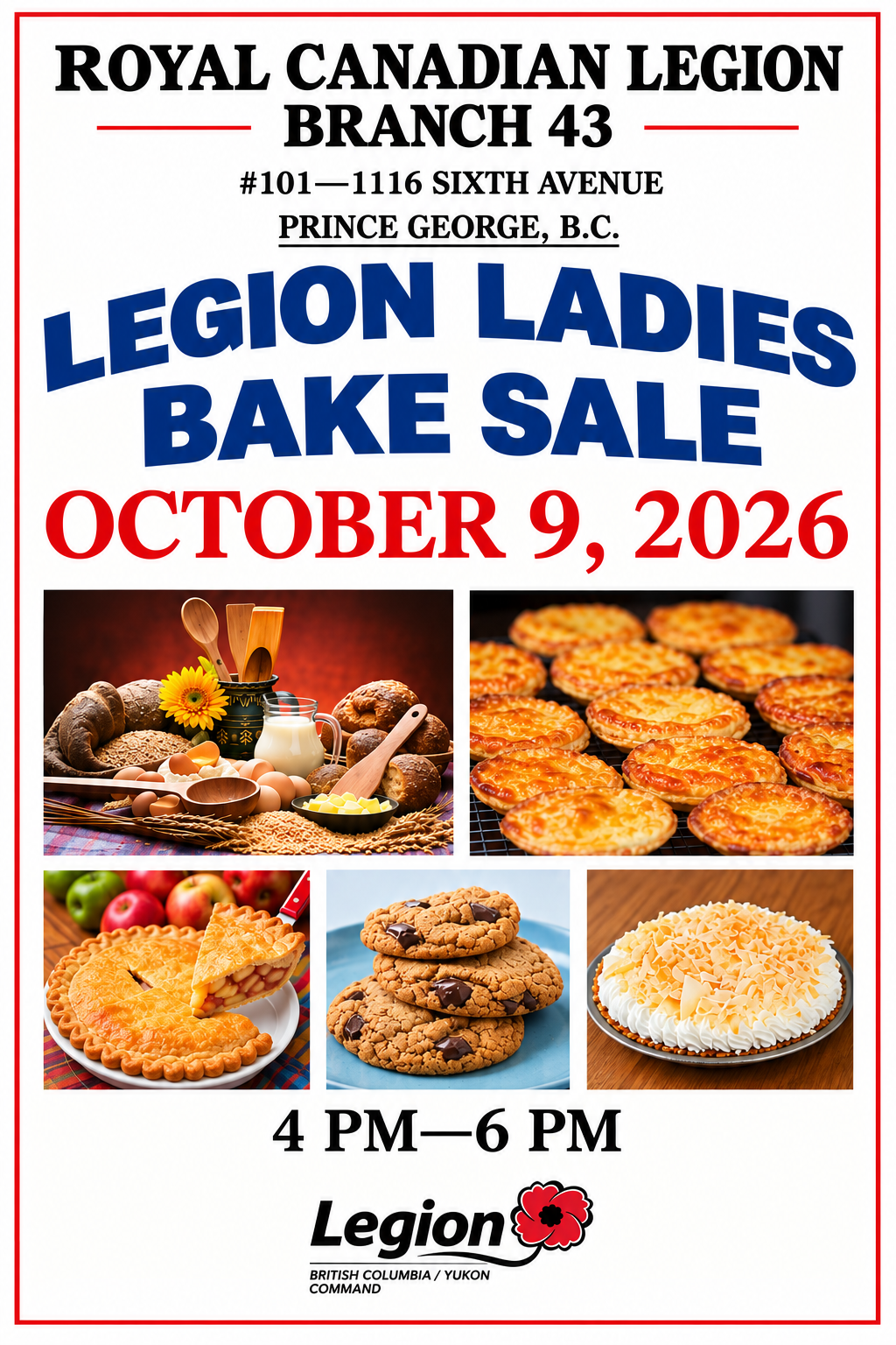 Ladies Bake Sale at the Legion Prince George Bc Canada